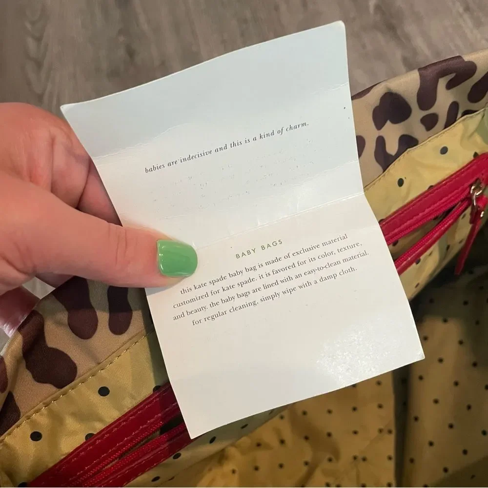KATE SPADE Rare Cheetah Leopard Print Messenger Baby Bag with Changing Pad